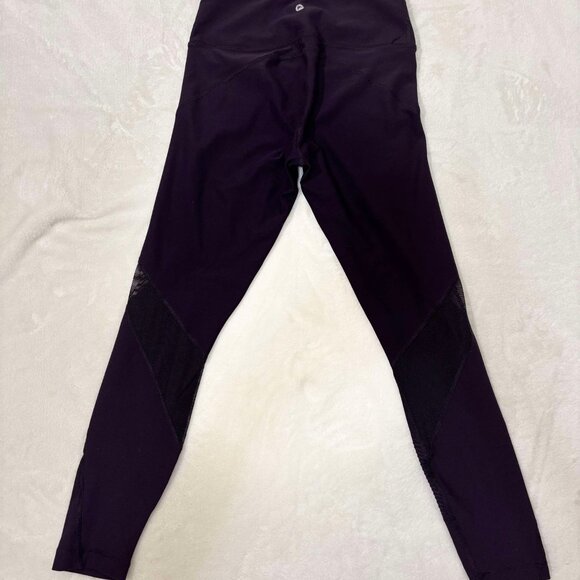Women's Violet Leggings with Mesh & Raised Fabric Accents - Picture 6 of 7